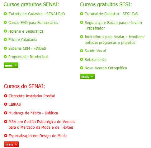 Cursos senai gratis Cursos senai gratis