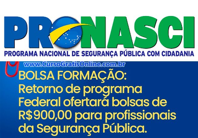 Pronasci EAD – Bolsa Formação e Inscrição 2023