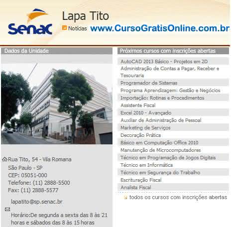 senac lapa tito