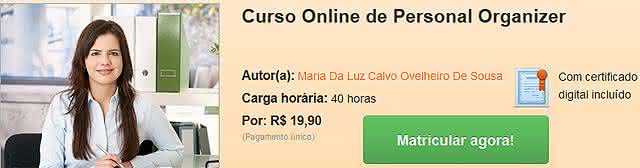 personal organizer curso online