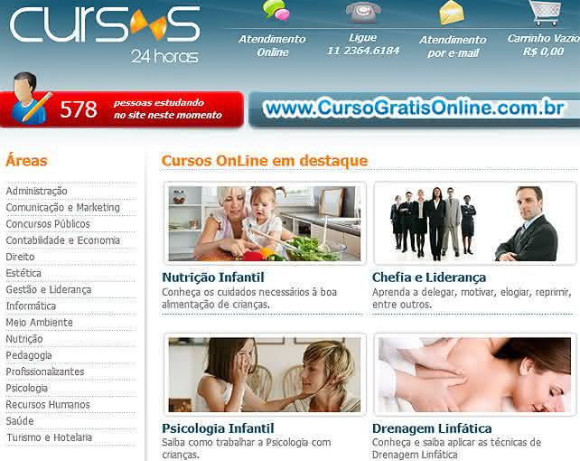 cursos 24 horas grátis