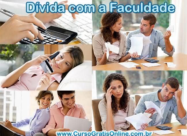 dívida com a faculdade