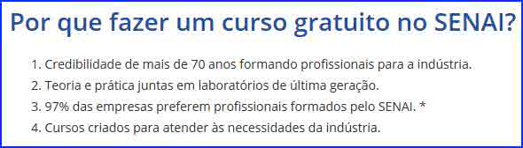 curso grátis senai