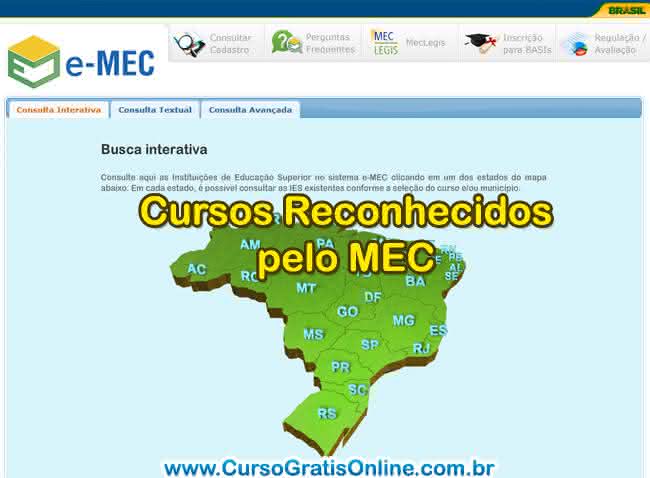 cursos reconhecidos pelo mec