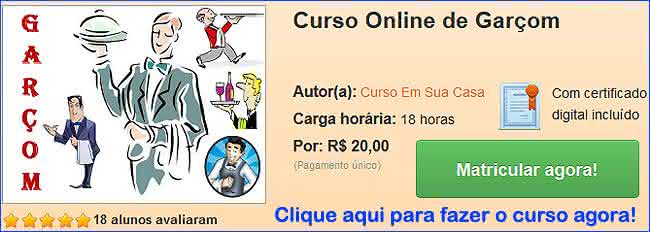 curso de garçom