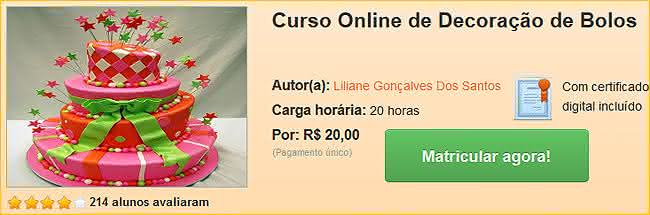 curso de decoração de bolos