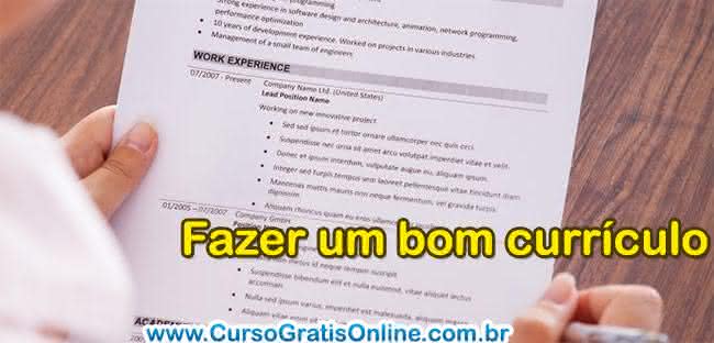 como fazer um bom currículo