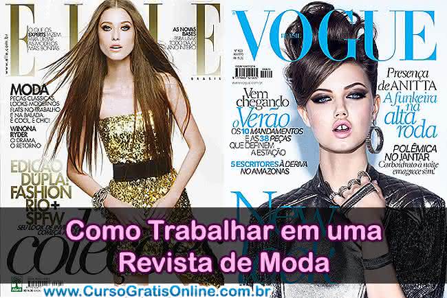 trabalhar em revista de moda