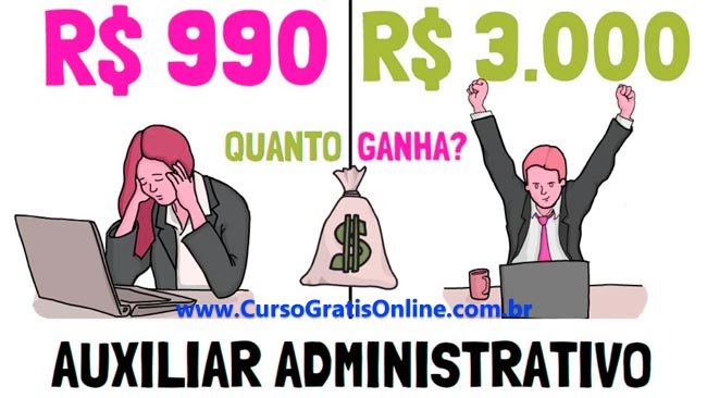 quanto ganha um auxiliar administrativo