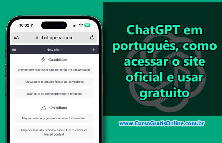 ChatGPT em português, como acessar o site oficial e usar gratuito