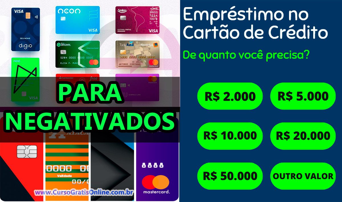 cartão para negativados