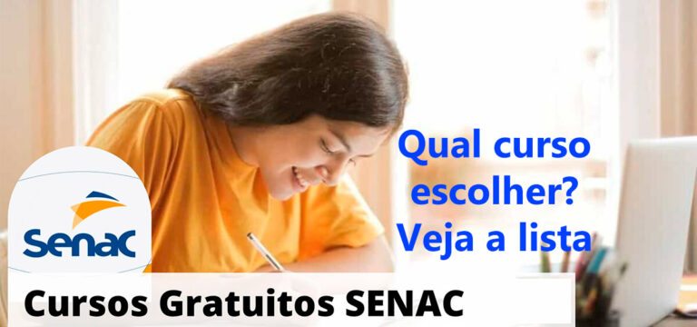 Cursos Gratuitos do Senac 2023, veja a lista de cursos disponíveis