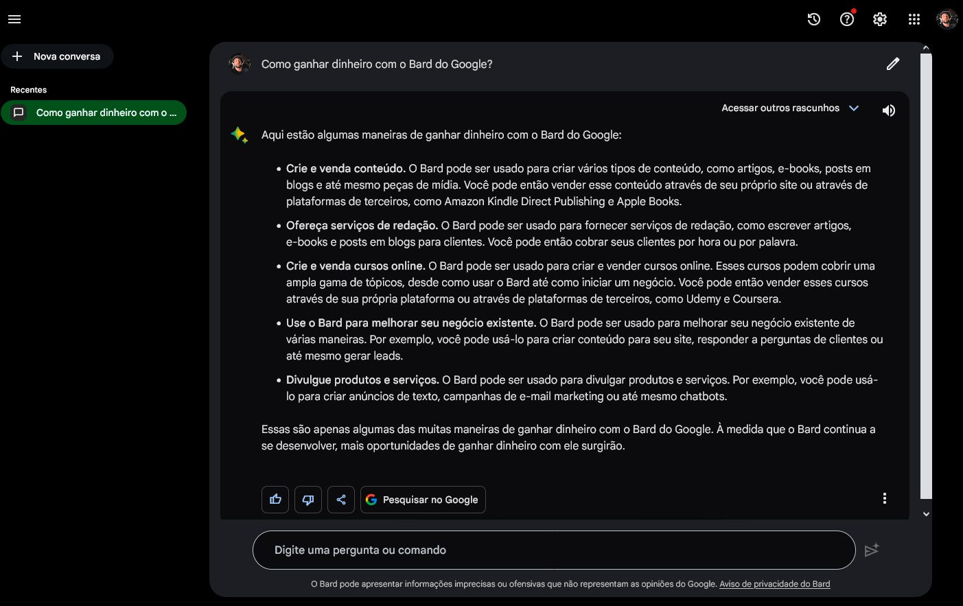 como ganhar dinheiro com o google bard