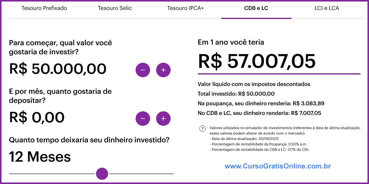 quanto 50 mil rende no nubank