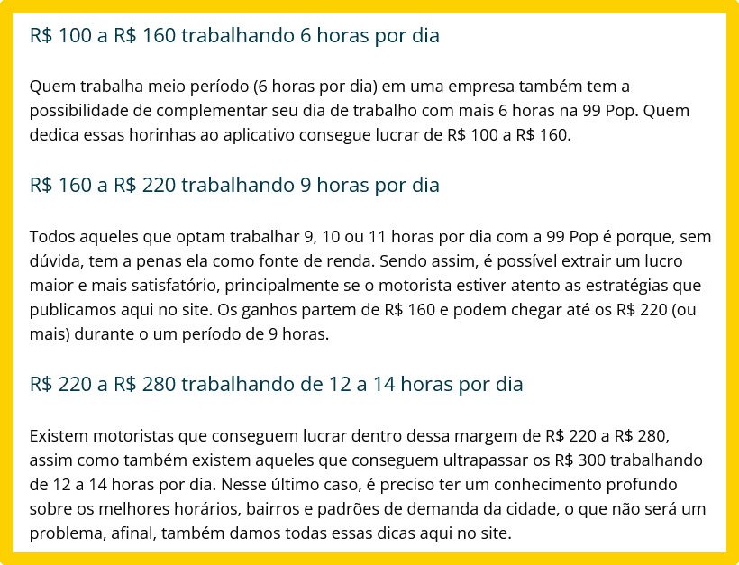 quanto ganha 99 app