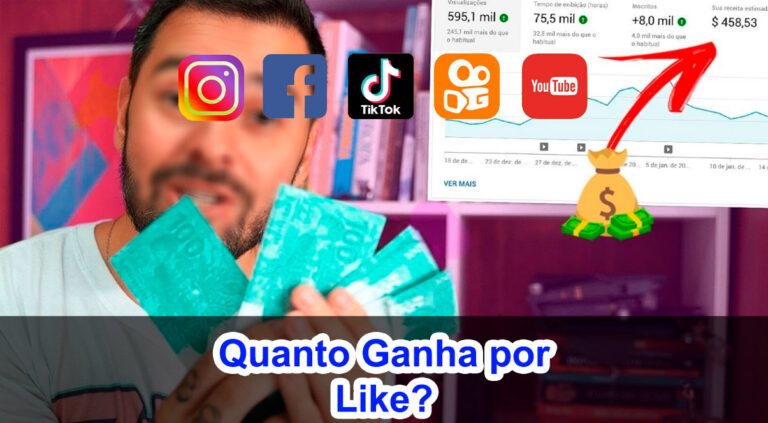 Quanto Ganha por Like? (Instagram, TikTok, Kwai e Youtube)